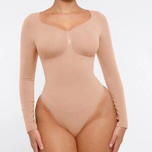 NWT Shapeboo Shapewear Longsleeve Bodysuit XS Color: Fully Nude (O $99)